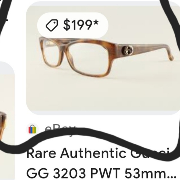 Rare Authentic Gucci GG 3203 PWT 135 Tortoise Frames Glasses made Italy RX-able - Picture 12 of 12